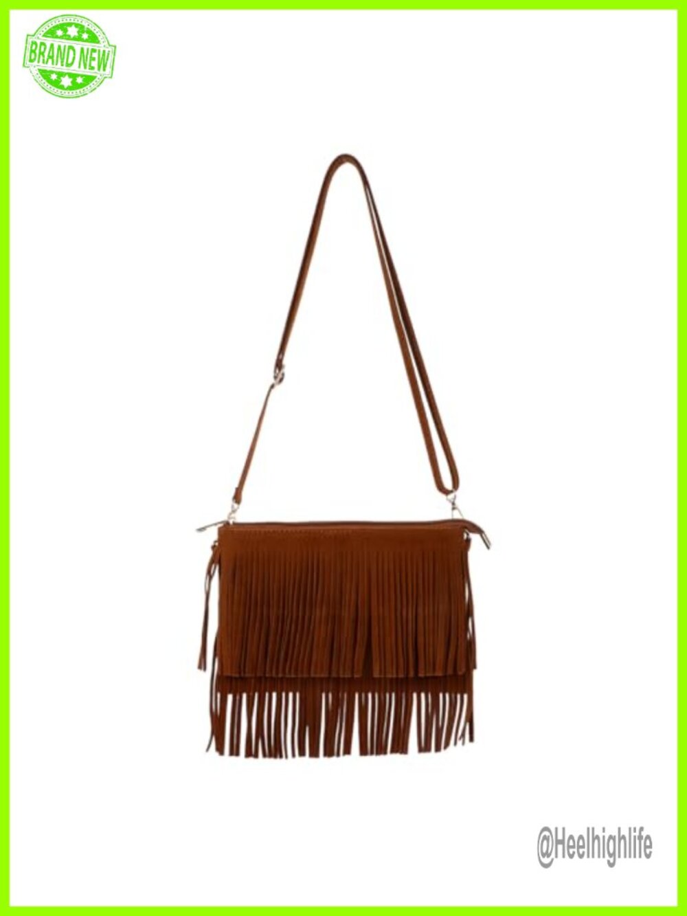 Fringe Crossbody Purse Retro Tassel Saddle Bag Lightweight Women